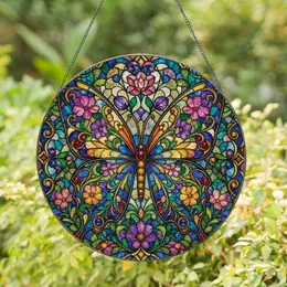 Stained Glass Butterfly Window Hanging for Spring Decor and Gift Giving for Mom Stained Glass Suncatcher