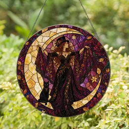 Boho Moon Singer Gothic Window Decor For Witchy Music Lovers And Romantic Homes Gifts Stained Glass Suncatcher