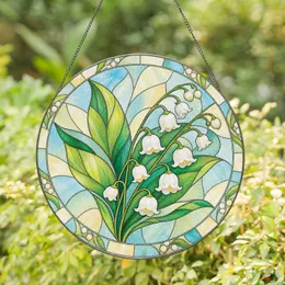 Lily Of The Valley Botanical Accent For Bright Garden Decor And Cottage Home Gifts Stained Glass Suncatcher