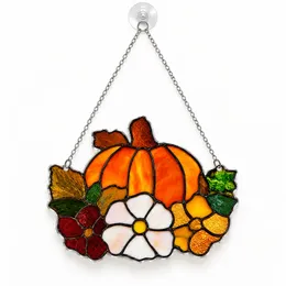 Pumpkin Flower Fall Harvest Decor for Autumn Home and Thanksgiving Gatherings Gift Custom Shape Window Hanging Acrylic Ornament