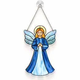 Praying Angel Memorial Gift for Faithful Home Decor and Remembrance Keepsake for Loved Ones Custom Shape Window Hanging Acrylic Ornament