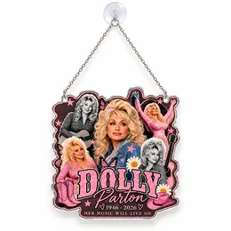 Dolly Parton Memorial Christmas Keepsake Tribute for Fans, Collectors, and Music Lovers Custom Shape Window Hanging Acrylic Ornament