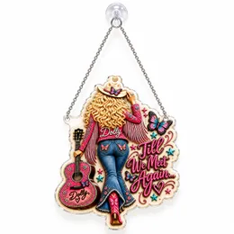 Dolly Parton Memorial Tribute for Country Music Fans and Remembrance Gift Giving Custom Shape Window Hanging Acrylic Ornament