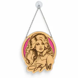 Dolly Parton Portrait Keepsake For Music Lovers, Holiday Tree Decor And Country Fans Custom Shape Window Hanging Acrylic Ornament