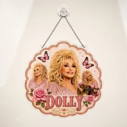 Dolly Parton Pink Country Music Keepsake For Christmas Tree Decor And Country Fans Custom Shape Window Hanging Acrylic Ornament