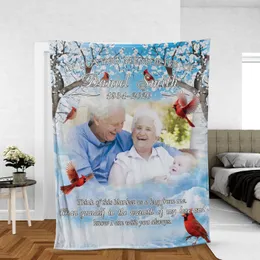 Personalized Family Reunited Memorial Blanket – Custom Photo Fleece Throw, In Loving Memory Sympathy Gift for Family