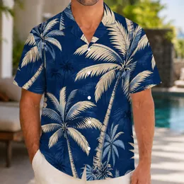 Coconut Palm Trees for Tropical Vacations and Beach Getaways, Men's Resort Style Hawaiian Shirt