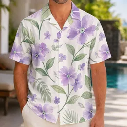Lavender Island Blossoms for Resort Getaways, Relaxed Summer Days, and Seaside Escapes Hawaiian Shirt