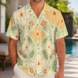 Coral Garden Island Blooms for Beach Holidays and Resort Weekends for Men Outdoors Hawaiian Shirt