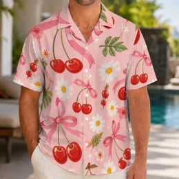 Cherry Bow Daisy Picnic Style For Summer Getaways And Resort Days For Women And Men Hawaiian Shirt