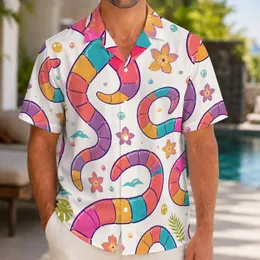 Colorful Curled Sea Creatures for Sunny Resort Getaways and Island Vacation Escapes Hawaiian Shirt