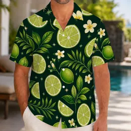 Lime Citrus Grove Under Sunlit Stars For Resort Escapes, Beach Days And Summer Travel Hawaiian Shirt