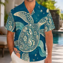 Sea Turtle Ocean Waves For Tropical Beach Holidays And Island Vacation Getaways Hawaiian Shirt