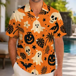 Spooky Tropical Ghosts And Jack-O'-Lanterns For Halloween Getaways And Luau Nights Hawaiian Shirt