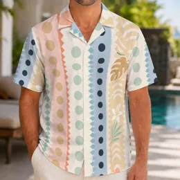 Pastel Coastal Zigzag Dots for Sunny Resort Getaways, Beach Holidays, and Travel Escapes Hawaiian Shirt