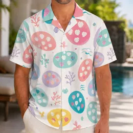 Pastel Heart Pebble Motifs For Beach Vacations And Resort Weekends, Men’s Getaways Hawaiian Shirt