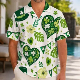 Green Hearts, Clover Top Hats And Festive Bunting For St. Patrick’s Day Celebrations Hawaiian Shirt