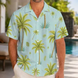 Lime Palm Trees for Beach Holidays and Island Getaways for Men and Vacation Lovers Hawaiian Shirt