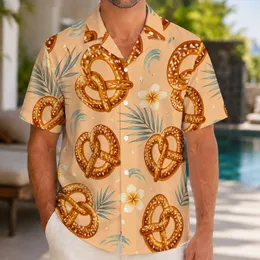 Salted Pretzel Knots and Coastal Treats for Beach Getaways and Casual Vacation Style Hawaiian Shirt