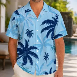 Coconut Palm Silhouettes for Beach Holidays and Coastal Summer Style for Men and Women Hawaiian Shirt