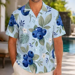 Blueberry Island Fruit Motif for Summer Getaways, Beach Holidays, and Resort Days Hawaiian Shirt