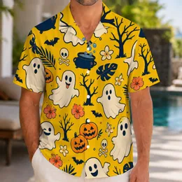 Friendly Ghosts And Jack-O'-Lanterns For Spooky Beach Getaways, Men And Teen Travelers Hawaiian Shirt