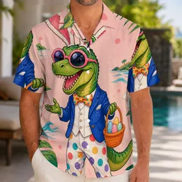 Dinosaur Bunny Sunglasses Easter Adventure for Beach Vacation Gifts for Men and Dad Hawaiian Shirt