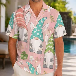 Pastel Bunny Gnomes With Floral Accents for Easter Brunch and Spring Island Getaways Hawaiian Shirt