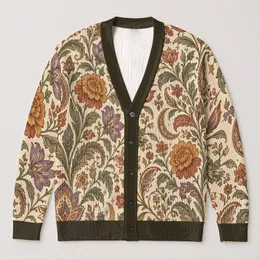 Bohemian Paisley Floral Autumn Layering For Vacation Travel And Everyday Elegance All-over Print Knitted Cardigan