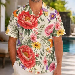 Colorful Wildflower Garden Floral For Tropical Vacations, Beach Trips, And Resort Days Hawaiian Shirt