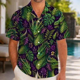 Green Dragon Fantasy Gift for Dungeon Masters and RPG Adventurers at Epic Game Nights Hawaiian Shirt