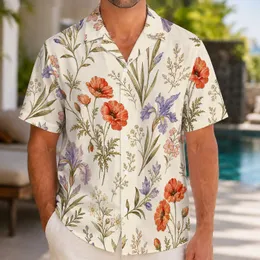 Australian Wildflower Botanical Motifs For Resort Getaways And Summer Travel Lovers Hawaiian Shirt