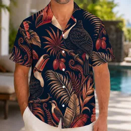 Toucan and Tropical Bird Garden for Island Vacations and Relaxed Resort Evenings Hawaiian Shirt