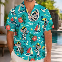 Nautical Mouse Sailor Cruise Vacation Outfit for Family Beach Getaways and Island Trips Hawaiian Shirt
