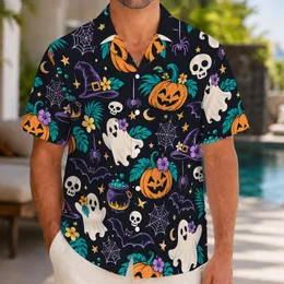Whimsical Halloween Icons for Spooky Season Celebrations and Autumn Party Gatherings Hawaiian Shirt