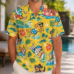 Playful Beach-Loving Cartoon Dogs For Sunny Island Getaways And Summer Celebrations Hawaiian Shirt