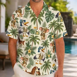 Whimsical Jungle Safari Animal Explorers for Family Island Getaways and Vacations Hawaiian Shirt