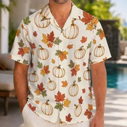 Pumpkins And Autumn Leaves For Cozy Fall Festivals And Harvest Gatherings Island Getaways Hawaiian Shirt