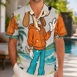 Cheerful Floppy-Eared Dog in Orange Hoodie for Playful Island Getaways and Gifts Hawaiian Shirt