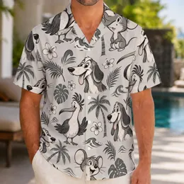 Playful Cartoon Island Animals for Sunny Getaways and Relaxed Coastal Weekend Escapes Hawaiian Shirt