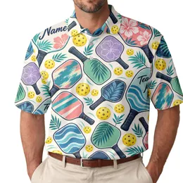 Pickleball Paddle And Ball Motif For Team Games, Club Gifts, And Competitive Players Men's Polo Shirt