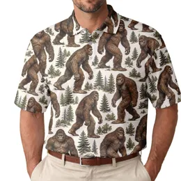 Sasquatch Wilderness Adventure Style for Hiking Trips, Campers and Bigfoot Enthusiasts Men's Polo Shirt
