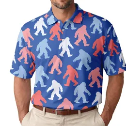 Sasquatch Silhouettes for Outdoor Golf Days and Weekend Adventures for Men and Women Men's Polo Shirt