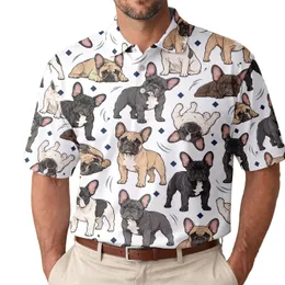 Cute French Bulldog Golf Day Companions For Women, Tennis And Pickleball Enthusiasts Men's Polo Shirt