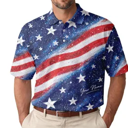 American Flag Stars and Stripes Patriotic Summer Celebration Gift for Women and Veterans Men's Polo Shirt