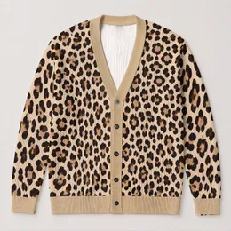Leopard Spots for Bold Everyday Layering, Weekend Outfits and Effortless Casual Chic Style All-over Print Knitted Cardigan