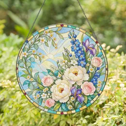 Floral Wedding Keepsake Gift For Mother In Law From Bride For Wedding Day Celebration Stained Glass Suncatcher