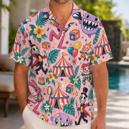Whimsical Circus Characters for Birthday Getaways and Playful Resort Style Gifts Hawaiian Shirt