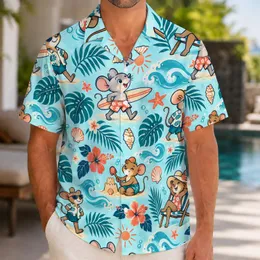 Playful Seaside Mouse Characters for Sunny Beach Getaways and Relaxed Island Holidays Hawaiian Shirt