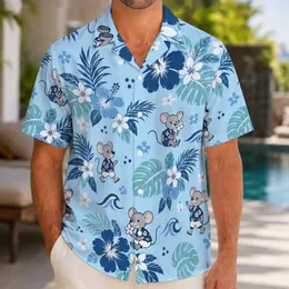 Tropical Mouse and Hibiscus Scenery for Island Getaways and Sunny Beach Vacations Hawaiian Shirt